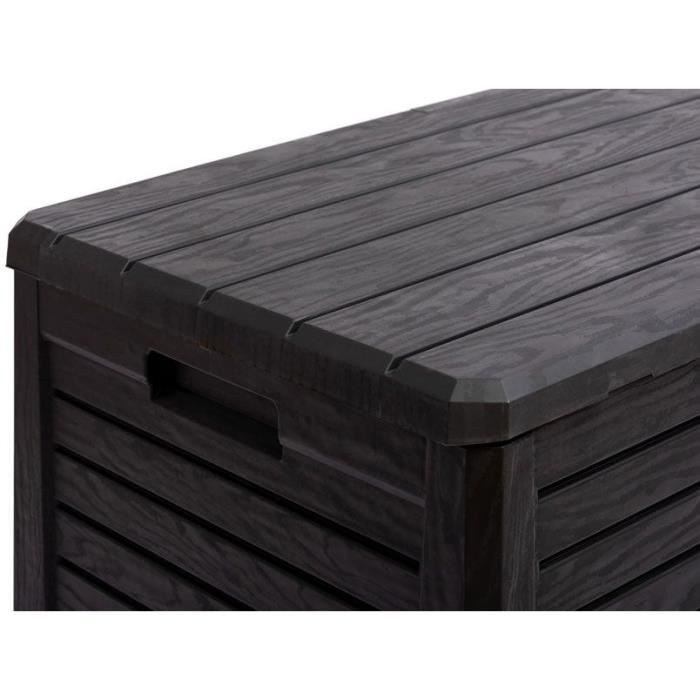 Coffre de jardin FLORIDA - Résine - Capacité 550L - Anthracite - Paloma Tech