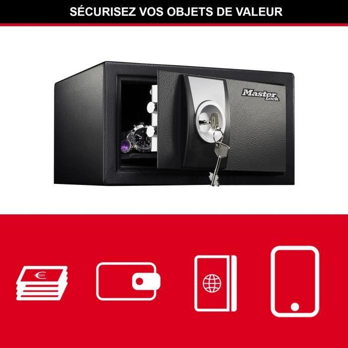 Coffre-fort a clé Master Lock X031ML - Noir - Idéal pour les objets de valeur de petite taille