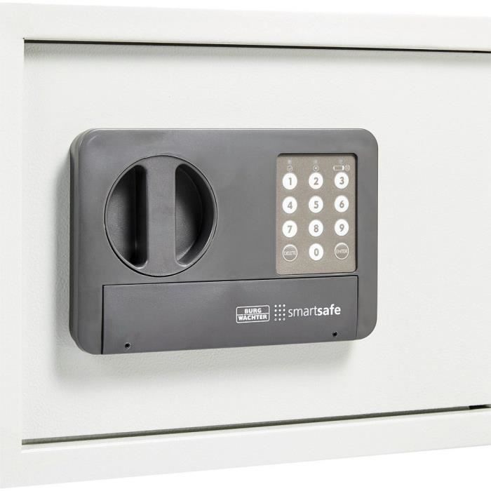 Coffre-fort a fixer BURG-WÄCHTER SMART SAFE 20 E - Serrure électronique programmable - avec serrure de secours mécanique