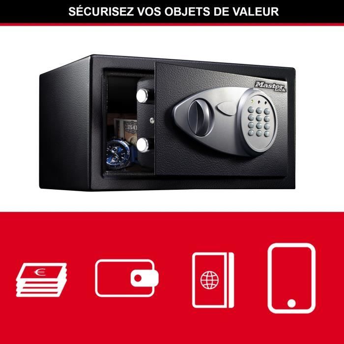 Coffre-fort MASTER LOCK X041ML 11L - Serrure Electronique - Idéal pour Bijoux Papiers d’Identite