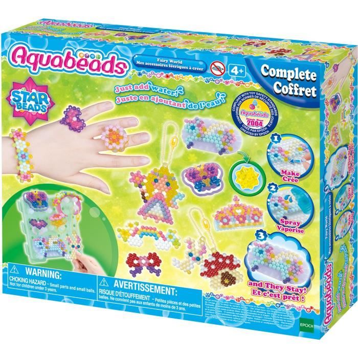 Coffret AQUABEADS - Mes accessoires féériques a créer - 820 perles - Enfant Fille - Des 4 ans