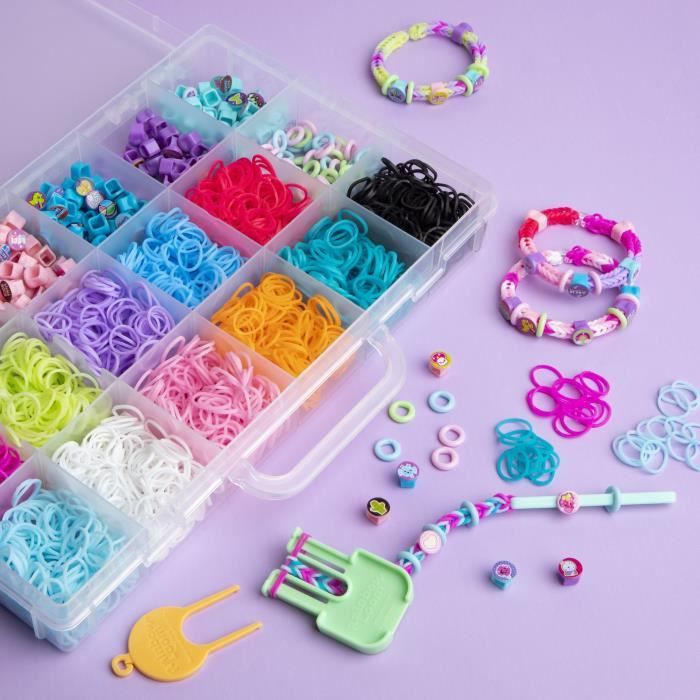 Coffret - BANDAI - Rainbow Loom Beadmoji Deluxe - CD0124 pour faire une multitude de bracelet Rainbow Loom