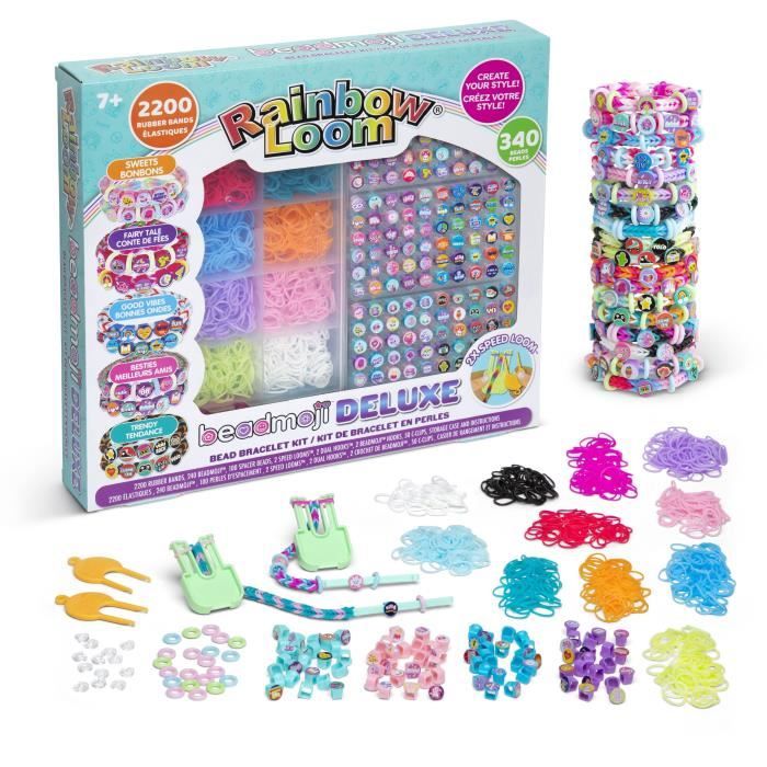 Coffret - BANDAI - Rainbow Loom Beadmoji Deluxe - CD0124 pour faire une multitude de bracelet Rainbow Loom