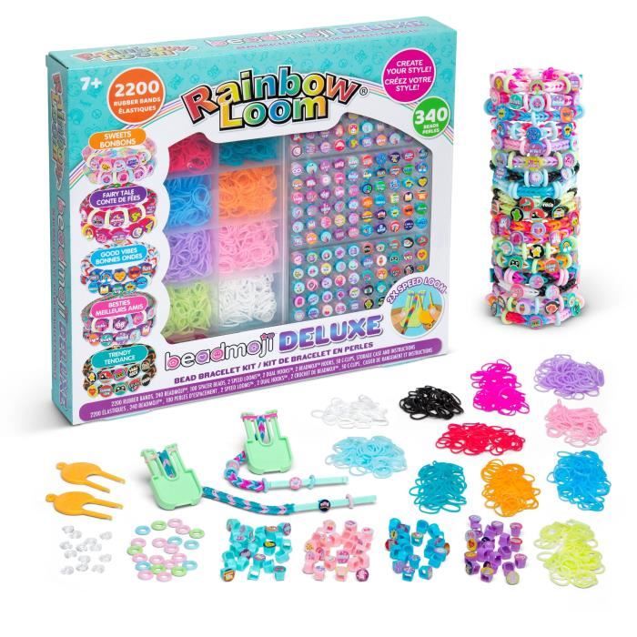 Coffret - BANDAI - Rainbow Loom Beadmoji Deluxe - CD0124 pour faire une multitude de bracelet Rainbow Loom