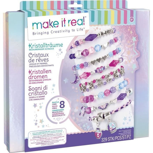 Coffret Bijoux Cristaux De Reve Envoutants - Make It Real - Fabrication de bijoux enfants - Des 8 ans - Lansay