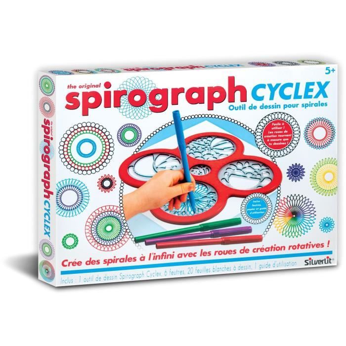 Coffret Cyclex - SPIROGRAPH - Création de spirales a l’infini avec les roues rotatives!