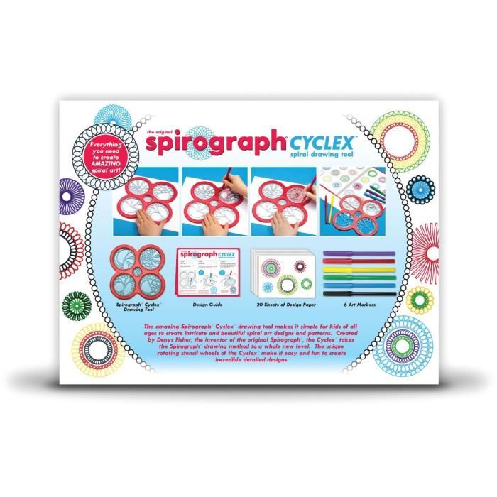 Coffret Cyclex - SPIROGRAPH - Création de spirales a l’infini avec les roues rotatives!