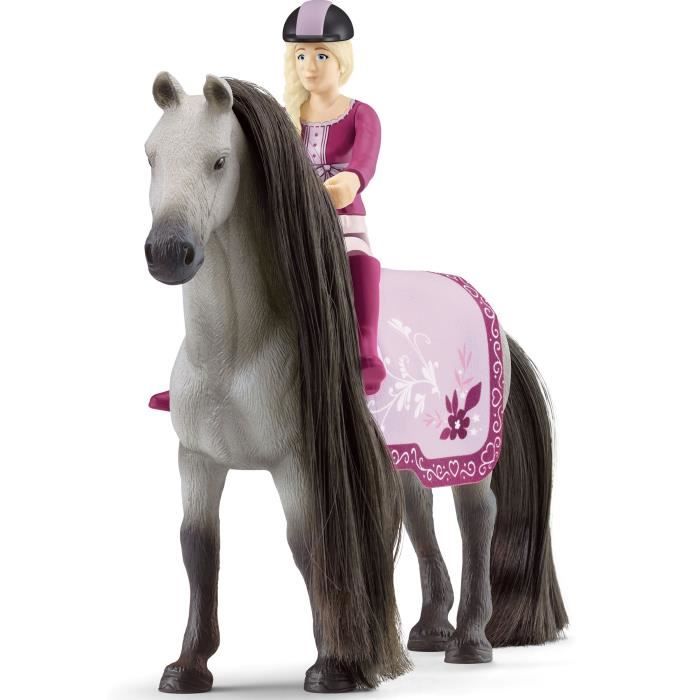 Coffret de Beauté de 18 Pieces Pour Figurines Chevaux avec la Cavaliere Sofia - Criniere et Queue détachables