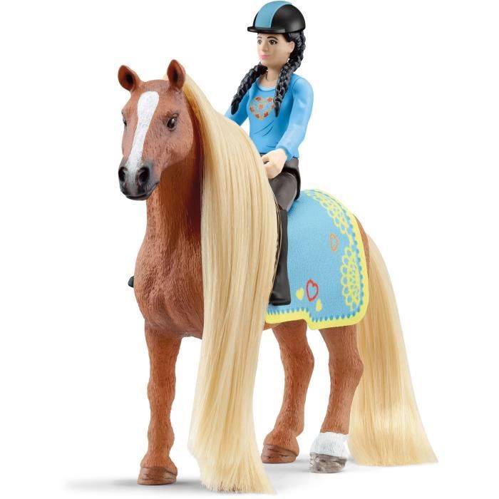 Coffret de Beauté de 18 Pieces Pour Figurines Chevaux avec le Cavalier Kim - Cadeau pour Garçons et Filles a Partir