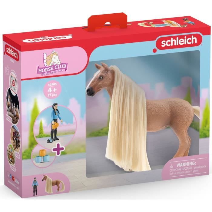 Coffret de Beauté de 18 Pieces Pour Figurines Chevaux avec le Cavalier Kim - Cadeau pour Garçons et Filles a Partir