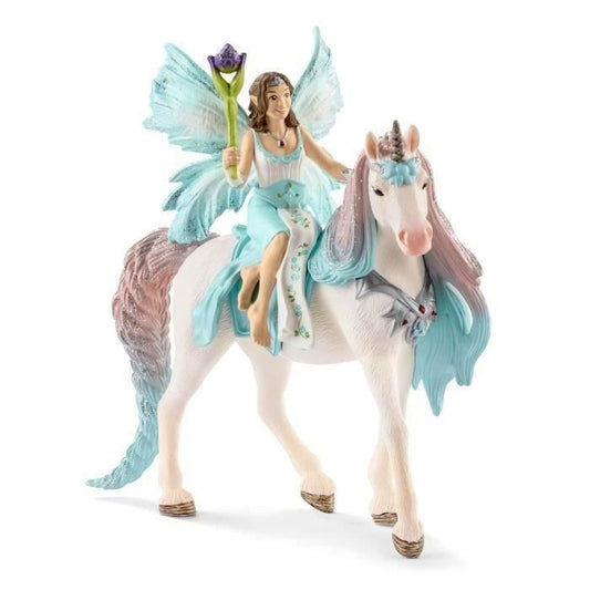 Coffret de Figurines Fée Eyela avec Jouet Licorne de Princesse - Princesse Volante avec Figurine Licorne et Baguette