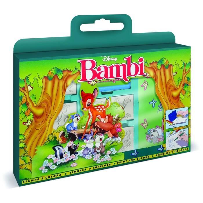 Coffret de tampons - MULTIPRINT - 7769 - Bambi - 7 tampons bois et latex feutres Giotto album coloriage