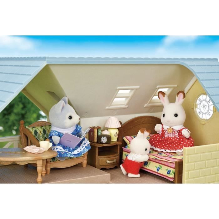 Coffret Le cottage au toit bleu - SYLVANIAN FAMILIES - 5671 - Pour Enfant de 5 ans et plus - Mobilier inclus