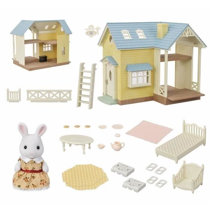 Coffret Le cottage au toit bleu - SYLVANIAN FAMILIES - 5671 - Pour Enfant de 5 ans et plus - Mobilier inclus