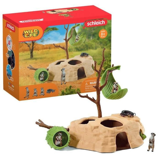 Coffret Rendez-vous des suricates figurines animaux sauvages Schleich 42595 Wild Life Pour enfant des 3 ans