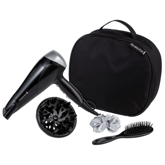 Coffret seche-cheveux Style Edit Remington D3171GP 2200W - Vanity de rangement,Diffuseur Brosse plate et Chouchou