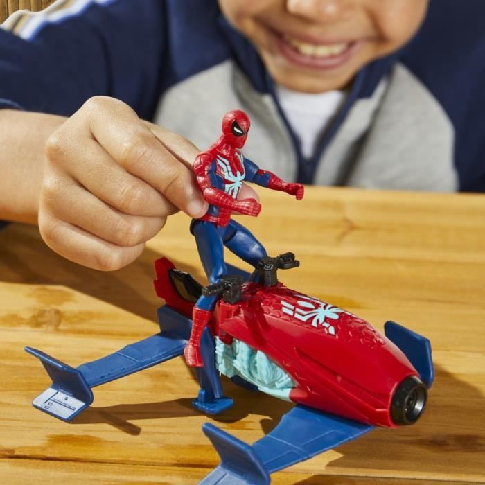 Coffret Spider-Man Hydro-Jet figurine avec véhicule Marvel Spider-Man Epic Hero Series Web Splashers