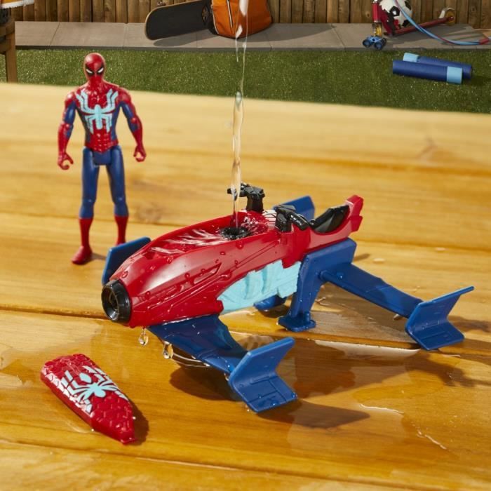 Coffret Spider-Man Hydro-Jet figurine avec véhicule Marvel Spider-Man Epic Hero Series Web Splashers