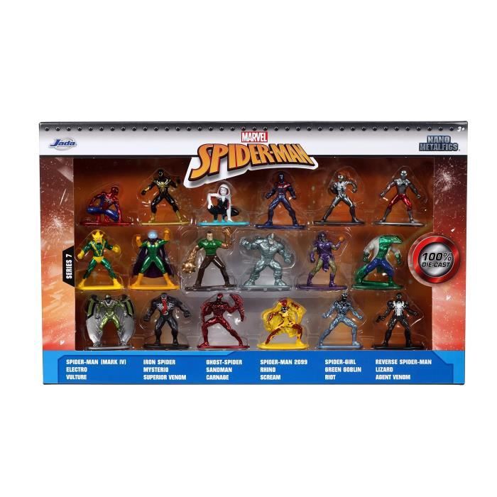 Coffret Spiderman - SIMBA.DICKIE.GROUP - 18 figurines 4cm en métal - Multicolore - Blanc - Enfant