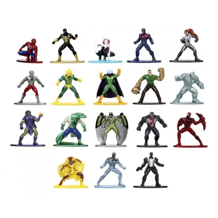 Coffret Spiderman - SIMBA.DICKIE.GROUP - 18 figurines 4cm en métal - Multicolore - Blanc - Enfant