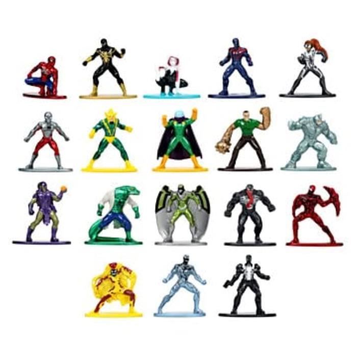 Coffret Spiderman - SIMBA.DICKIE.GROUP - 18 figurines 4cm en métal - Multicolore - Blanc - Enfant