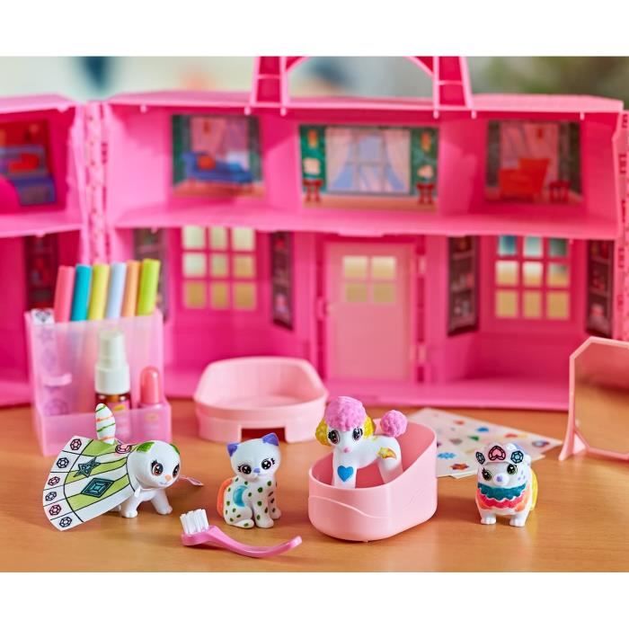 Coffret Super Salon Washimals - CRAYOLA - 5 animaux miniatures - Accessoires lavables a l’eau