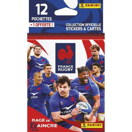 Collection officielle de stickers et de cartes RUGBY EDF - Blister 12 + 1 pochettes PANINI