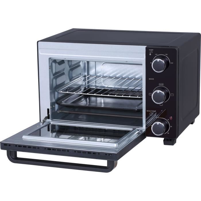 CONTINENTAL EDISON CEMF22B - Minifour électrique 22L noir - 1300W - Rotissoire Convection naturelle