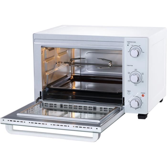 CONTINENTAL EDISON CEMF35W - Minifour électrique 35L blanc - 1500W - Rotissoire Convection naturelle