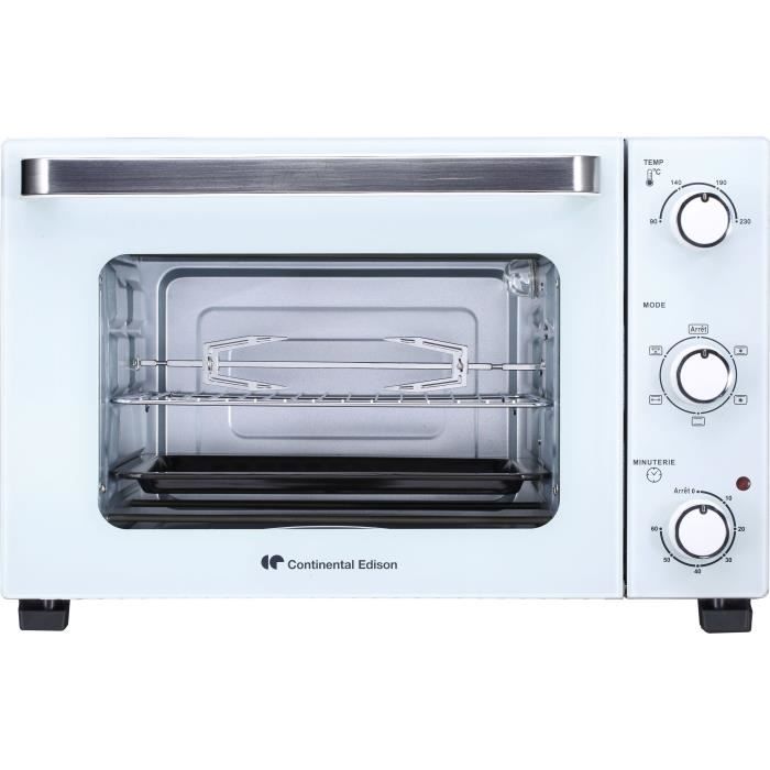 CONTINENTAL EDISON CEMF35W - Minifour électrique 35L blanc - 1500W - Rotissoire Convection naturelle