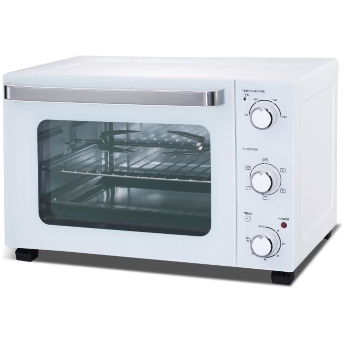 CONTINENTAL EDISON CEMF35W - Minifour électrique 35L blanc - 1500W - Rotissoire Convection naturelle