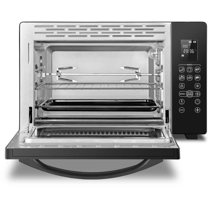 CONTINENTAL EDISON CEMF38DIG - Minifour électrique 38L noir - 1600W - Rotissoire Convection naturelle