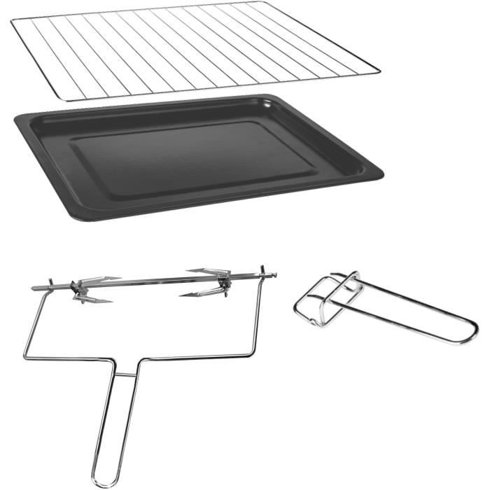 CONTINENTAL EDISON CEMF38DIG - Minifour électrique 38L noir - 1600W - Rotissoire Convection naturelle