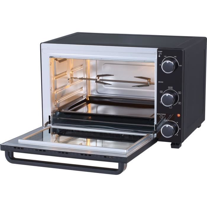 CONTINENTAL EDISON CEMF46B3 - Minifour électrique 46L noir - 1800W - Rotissoire Convection naturelle