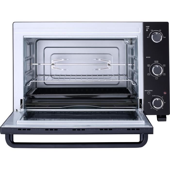 CONTINENTAL EDISON CEMF46B3 - Minifour électrique 46L noir - 1800W - Rotissoire Convection naturelle