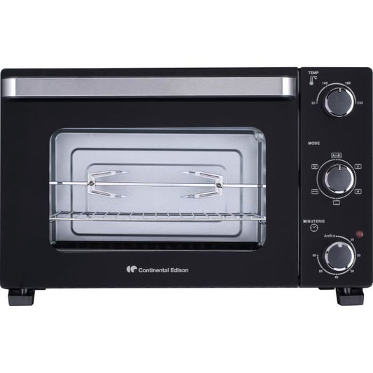 CONTINENTAL EDISON CEMF46B3 - Minifour électrique 46L noir - 1800W - Rotissoire Convection naturelle