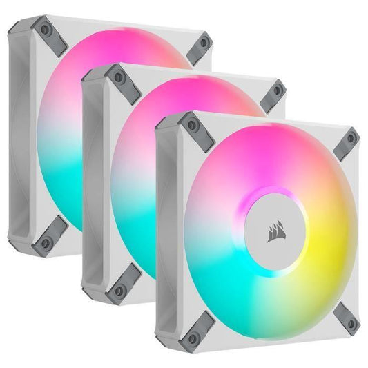 CORSAIR - AF120 RGB ELITE - Ventilateurs AF ELITE Series - 120mm - AirGuide - Pack de trois - Blanc - (CO-9050158-WW) - Paloma Tech