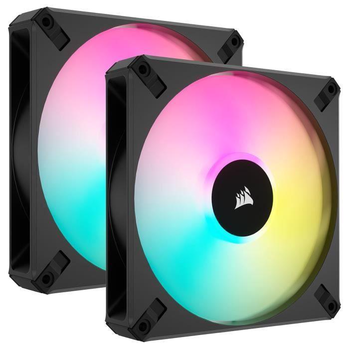 CORSAIR - AF140 RGB ELITE - Ventilateurs AF ELITE Series - 140mm - AirGuide - Pack de deux - Noir - (CO-9050156-WW) - Paloma Tech