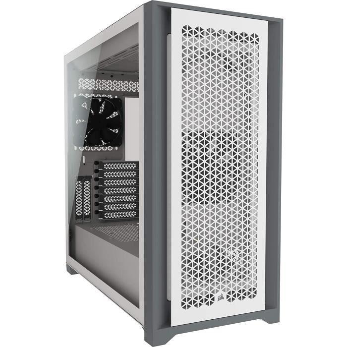 CORSAIR Boîtier PC 5000D Airflow - Verre Trempé Moyen-Tour ATX  - Blanc (CC-9011211-WW) - Paloma Tech