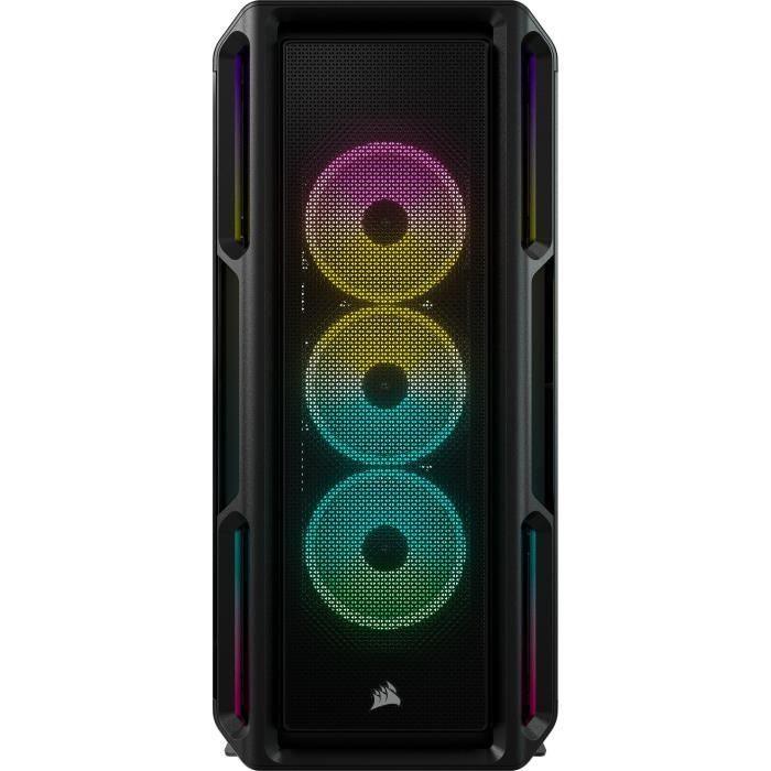 CORSAIR Boîtier PC iCUE 5000T RGB ATX moyen-tour - Noir (CC-9011230-WW) - Paloma Tech