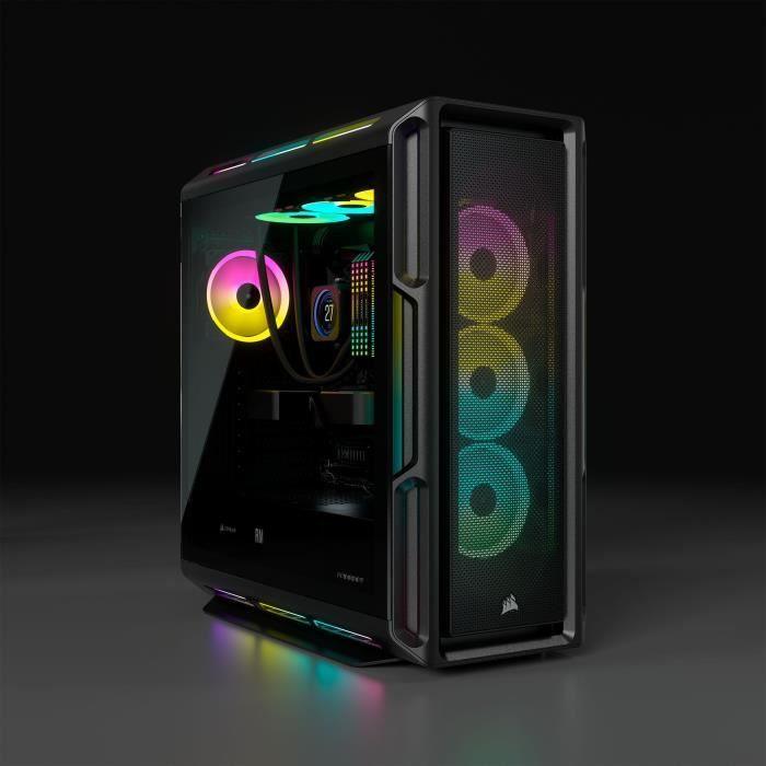 CORSAIR Boîtier PC iCUE 5000T RGB ATX moyen-tour - Noir (CC-9011230-WW) - Paloma Tech