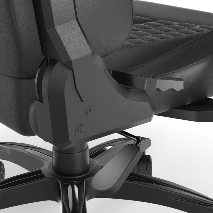 CORSAIR - Chaise bureau - Fauteuil Gaming - TC100 RELAXED - Similicuir - Ergonomique - Accoudoirs réglables - Noir