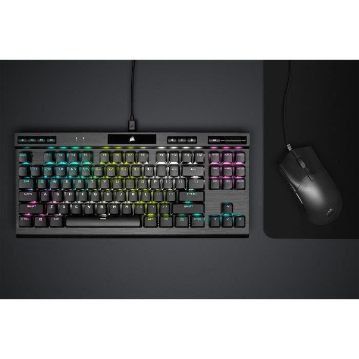 CORSAIR Clavier gamer K70 TKL RGB CS MX Red (CH-9119010-FR) - Paloma Tech