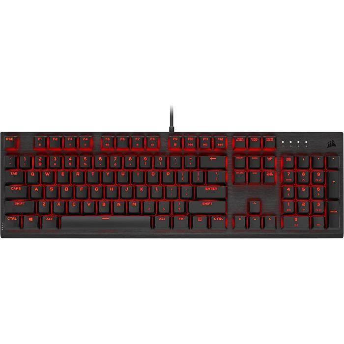 CORSAIR Clavier mécanique gaming K60 PRO a LED Rouge - Azerty - Noir (CH-910D029-FR) - Paloma Tech