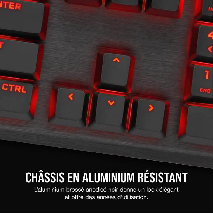 CORSAIR Clavier mécanique gaming K60 PRO a LED Rouge - Azerty - Noir (CH-910D029-FR) - Paloma Tech