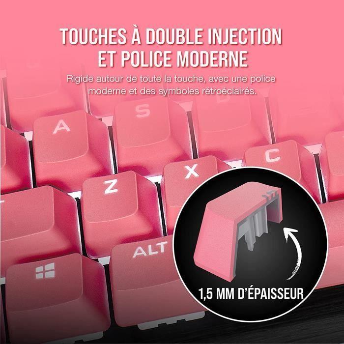 CORSAIR Kit de Modification de Touches PBT Double-Shot PRO - Rose (CH-9911070-FR) - Paloma Tech