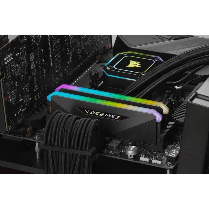 CORSAIR Mémoire Vengeance RGB RT 3200MHz 32GB (2x16GB) Dimm DDR4 Black for AMD Ryzen (CMN32GX4M2Z3200C16) - Paloma Tech