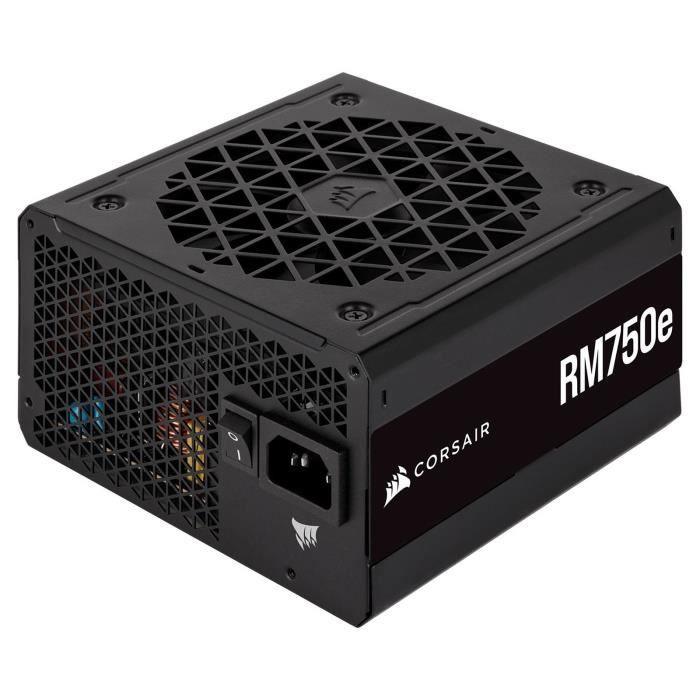 CORSAIR - RM750e - Bloc d'alimentation - 750 Watts - ATX 3.0 Silencieuse - Certifié 80 PLUS Gold - (CP-9020262-EU) - Paloma Tech