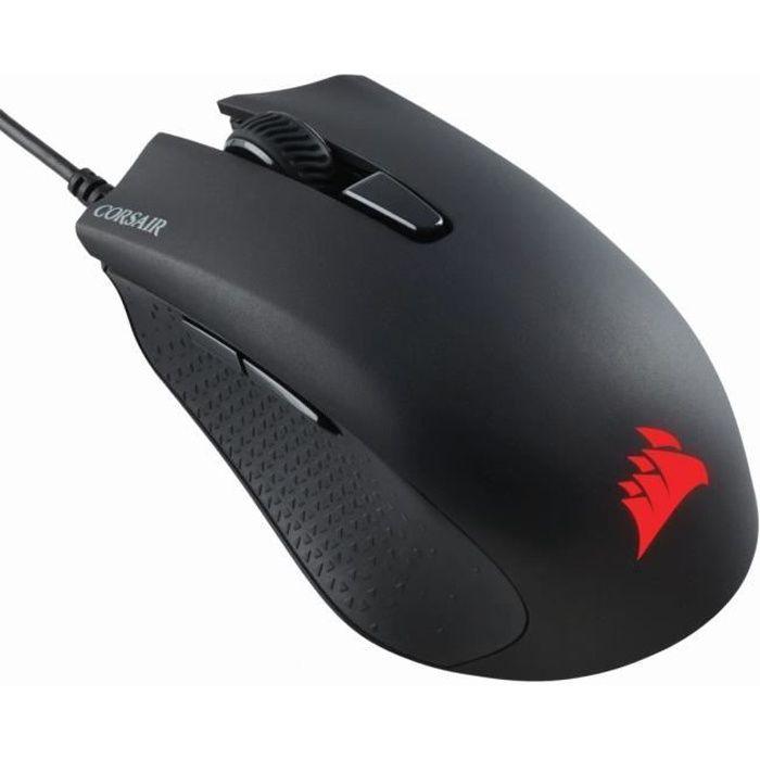 CORSAIR Souris Gamer Optique HARPOON RGB PRO FPS/MOBA - Rétroéclairé Backlit RGB LED - 12000 DPI - Noir (CH-9301111-EU) - Paloma Tech