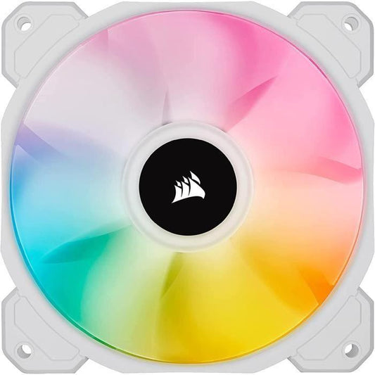 CORSAIR Ventilateur SP Series - White SP120 RGB ELITE - 120mm RGB LED Fan with AirGuide - Single Pack (CO-9050136-WW) - Paloma Tech